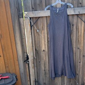 Magnolia Pearl Charcoal Gray Midi Dress